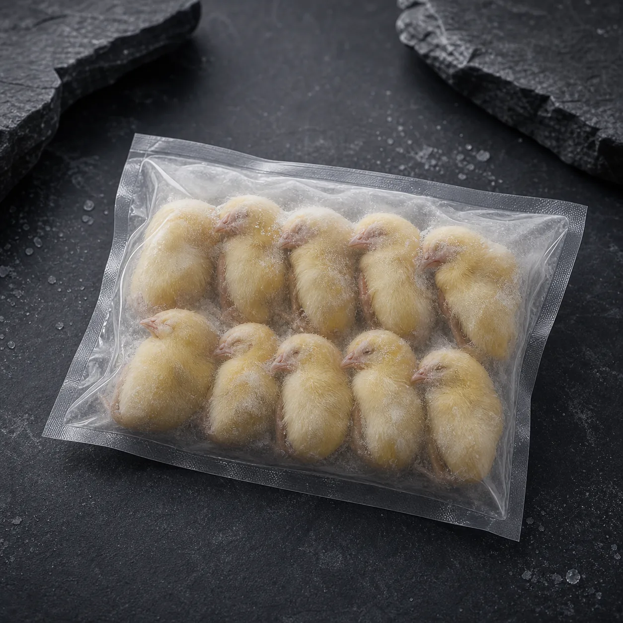 Poussins congelés